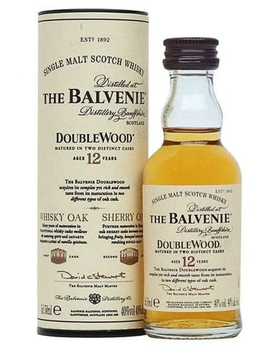 Balvenie 12 Year Old Doublewood Miniature / Gift Box Speyside Whisky
