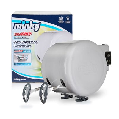 30m Retractable Reel Nylon Washing Line - White