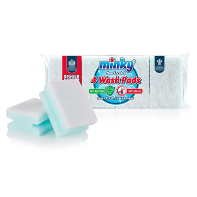 Pack of 4 Minky Non Scratch Wash Pads