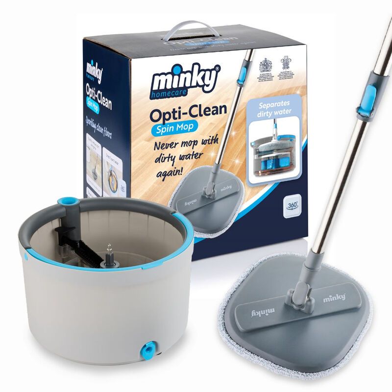 Opti Clean Spin Mop - Grey - Image 1