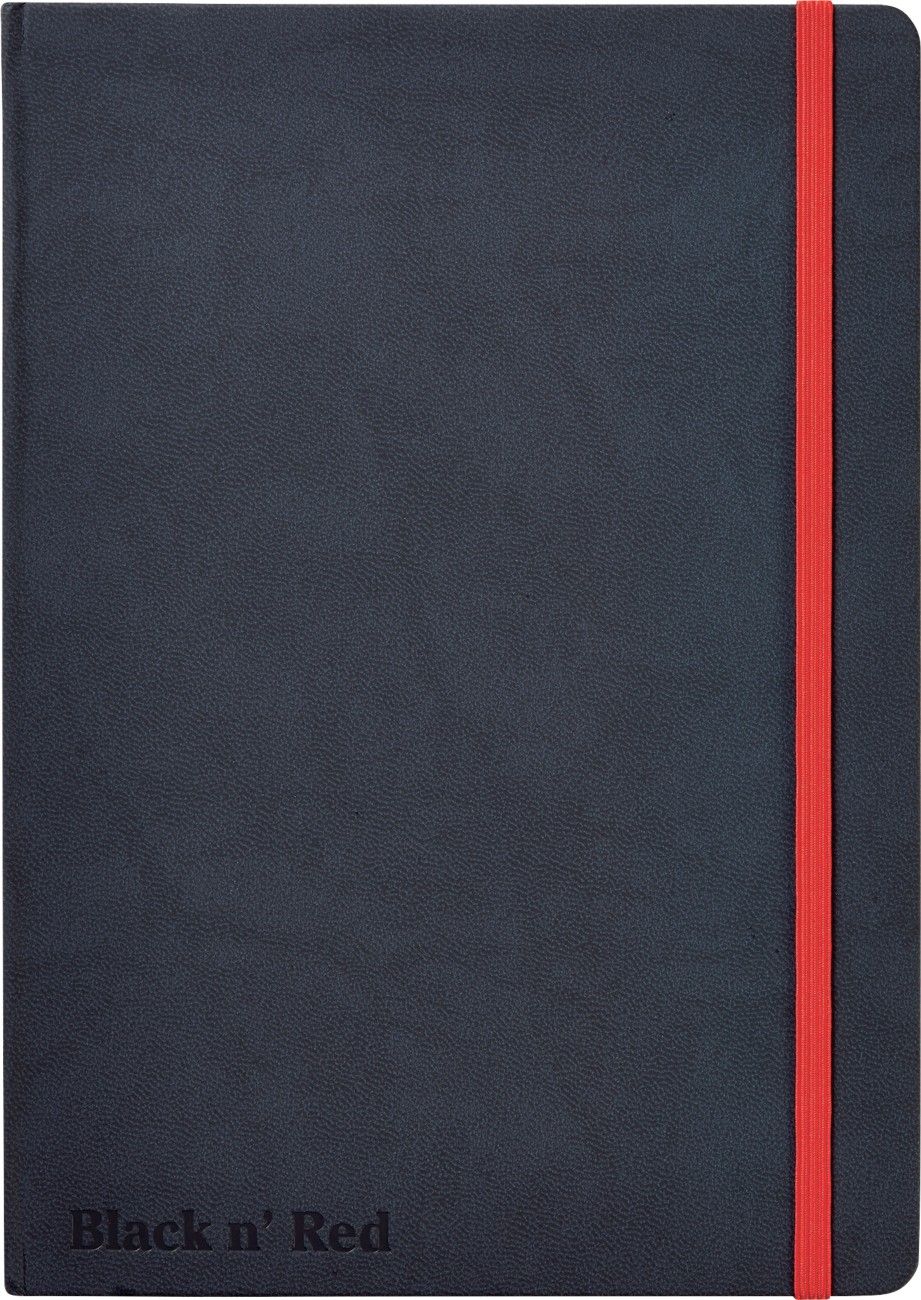 Black N Red A5 Casebound Hard Cover Journal Ruled 144 Pages Black/Red - 400033673 - Image 1