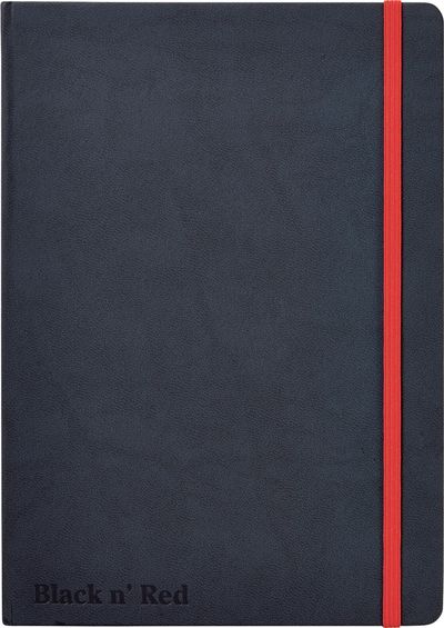 Black N Red A5 Casebound Hard Cover Journal Ruled 144 Pages Black/Red - 400033673