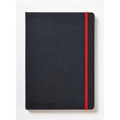 Black N Red A5 Casebound Hard Cover Journal Ruled 144 Pages Black/Red - 400033673 - Thumbnail 2