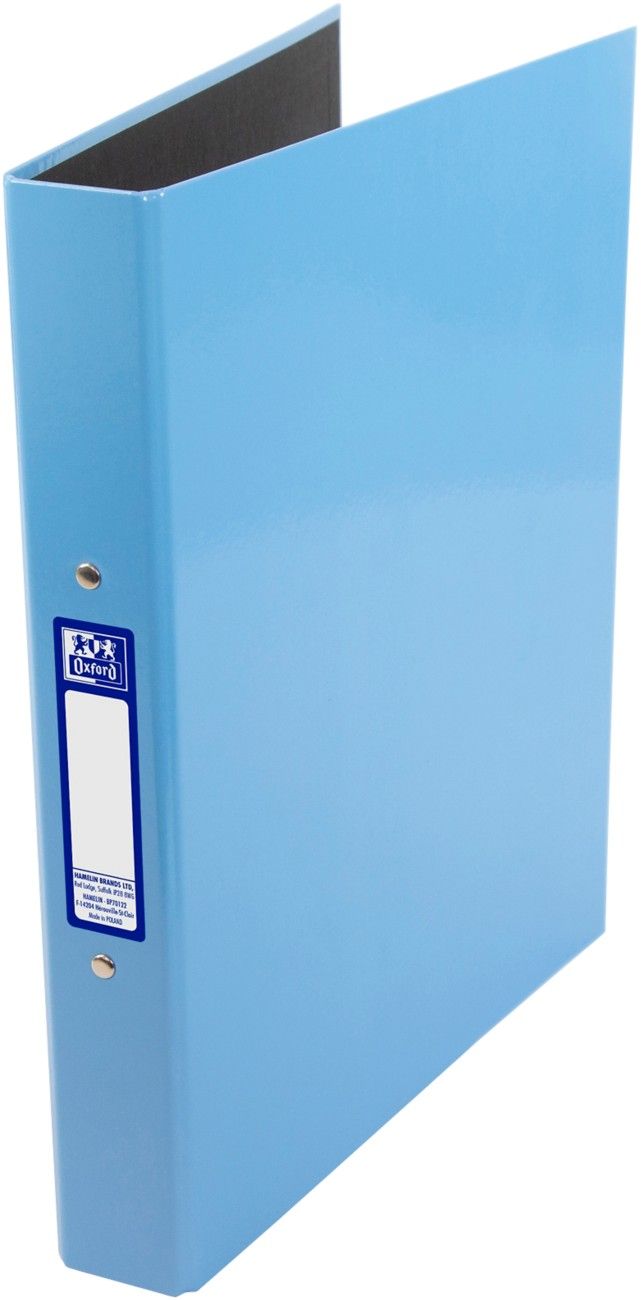 Oxford 25mm 2 O-Ring Binder Laminated A4 Plus Light Blue 400132436 - Image 1