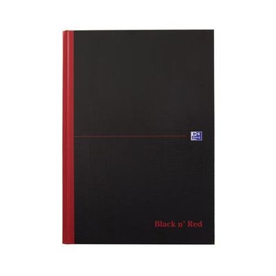 Black N Red A4 Casebound Hard Cover Notebook Ruled 384 Pages Black/Red - 100080473