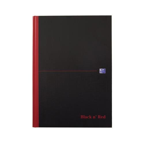 Black N Red A4 Casebound Hard Cover Notebook Smart Ruled 96 Pages Black/Red - 100080428 - Image 1