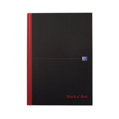 Black N Red A4 Casebound Hard Cover Notebook Smart Ruled 96 Pages Black/Red - 100080428