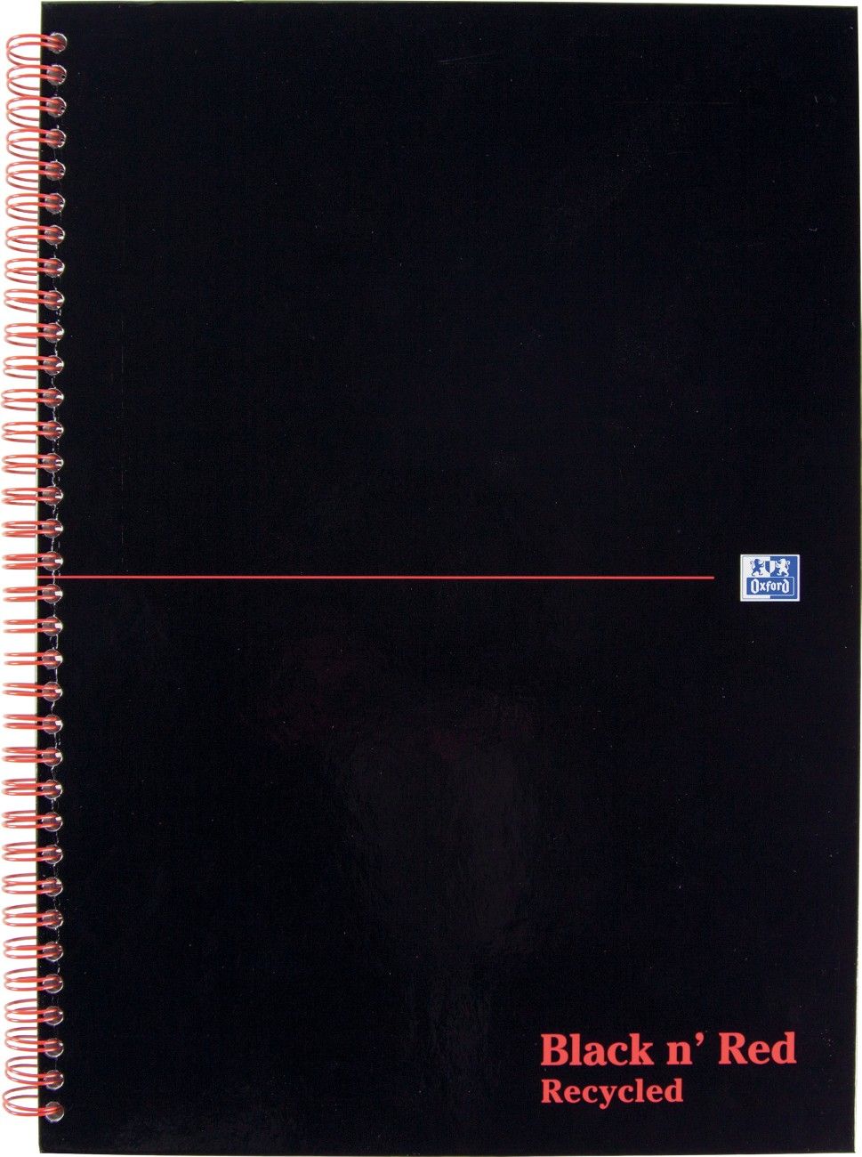 Black N Red Wirebound Glossy Hardback Notebook Ruled 140 Pages Recycled A4 (Pack 2) - 400194990 - Image 1
