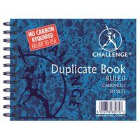 Challenge Duplicate Book Carbonless Wirebound Ruled 105x130mm (Pack 5) 100080427