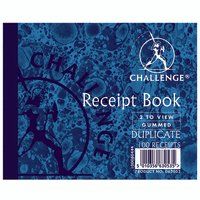 Challenge 105x130mm Duplicate Receipt Book Carbon Taped Cloth Binding 100 Sets (Pack 5) - 100080444 - Image 1