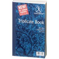 Challenge Triplicate Book 105x130mm Card Cover Ruled 100 Sets (Pack 5) 100080471 - Image 1