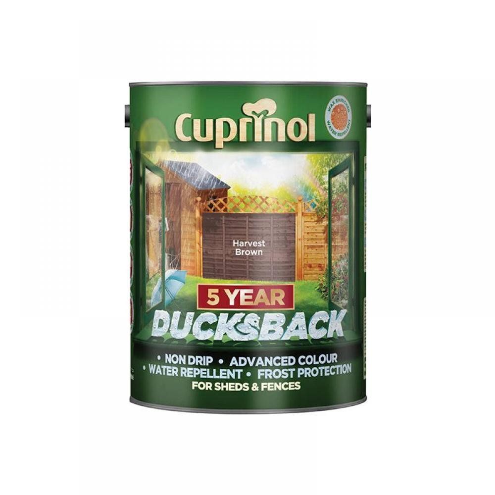 Cuprinol Ducksback 5L Harvest Brown - Image 1