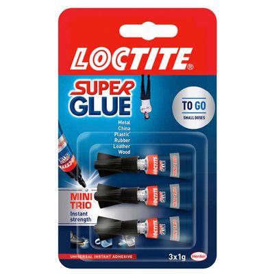 Loctite 2714408 Super Glue Original Mini Tube Trio 3 X 1G - Thumbnail 2