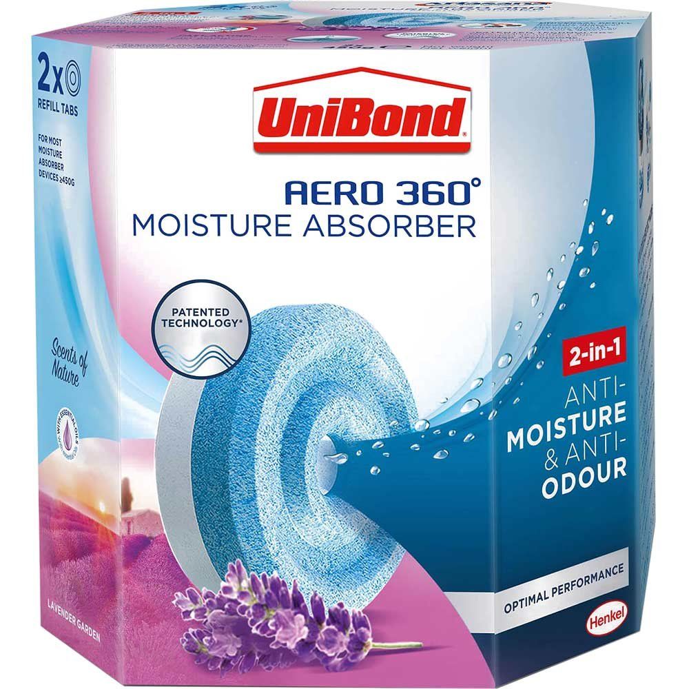 Unibond Aero 360 Moisture Absorber 2-in-1 Anti-Moisture and Anti-Odour Lavender Garden Refill (Pack 2) - 2631291 - Image 1