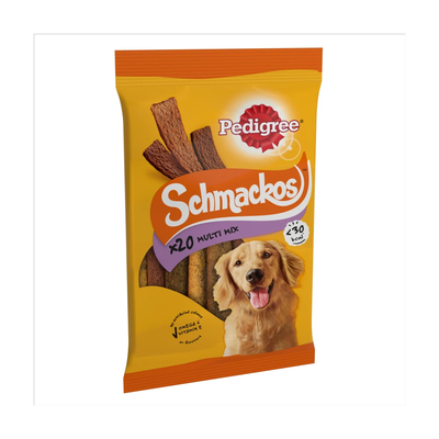 PEDIGREE SCHMACKOS Multi Mix Dog Treats Beef Poultry Lamb 20 Strips
