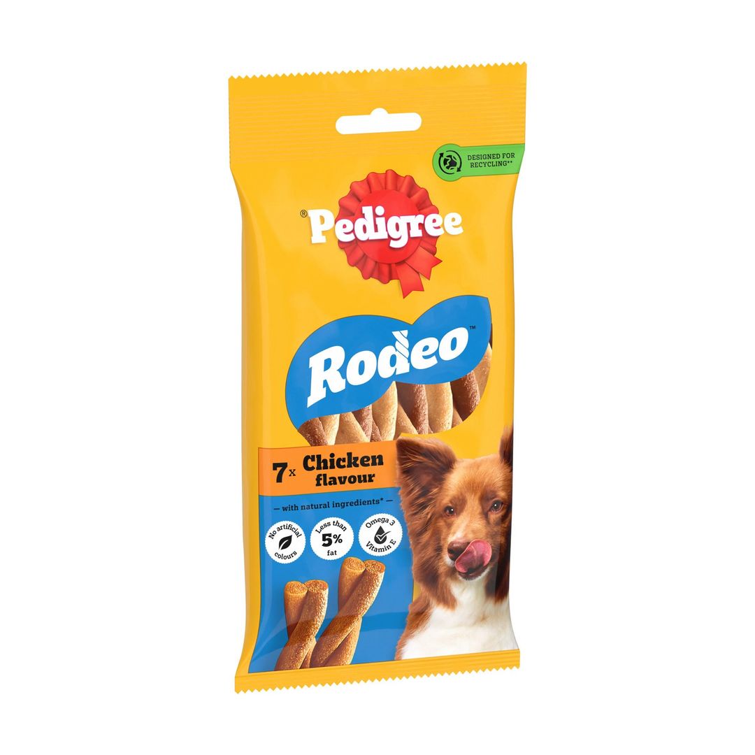 PEDIGREE RODEO Chicken Dog Treats 7 Sticks - Image 1