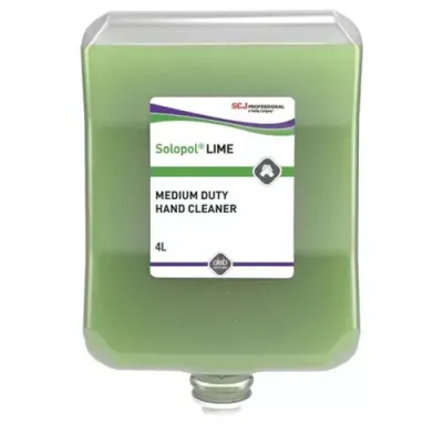 Deb Solopol Lime Medium-Heavy Duty Hand Wash 4 Litre Cartridge - LIM4LTR - Thumbnail 2