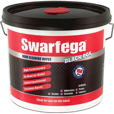 Swarfega Black Box Heavy Duty Trade Hand Wipes Pack of 150