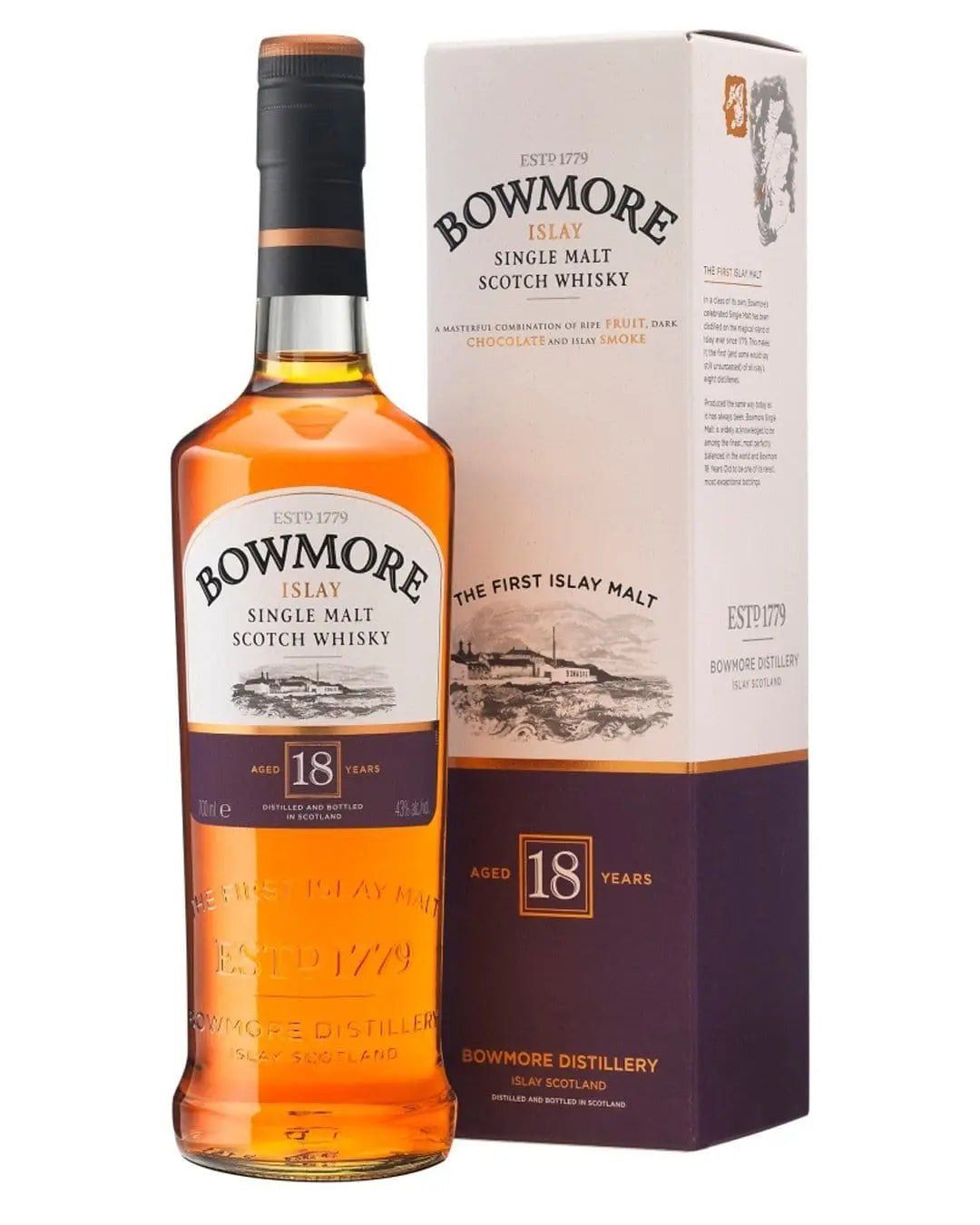 Bowmore 18 Year Old Islay Single Malt Scotch Whisky - Image 1