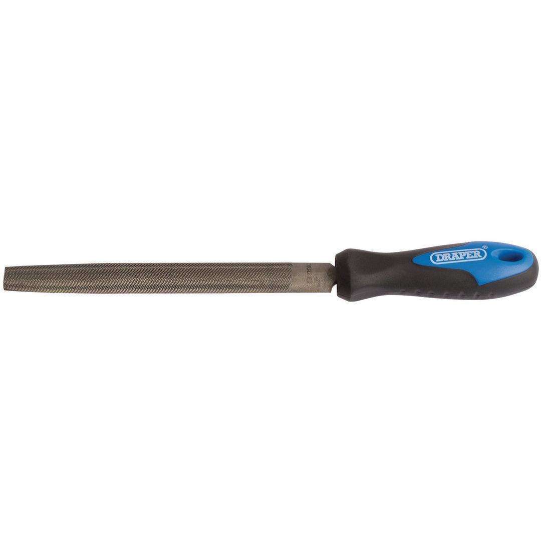 Draper 00009 Soft Grip Engineerfts Half Round File And Handle 150Mm each - Image 1