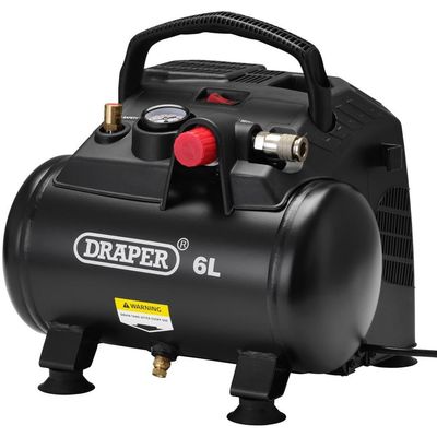 Draper 02115 Oil-Free Air Compressor 6L 1.2Kw each