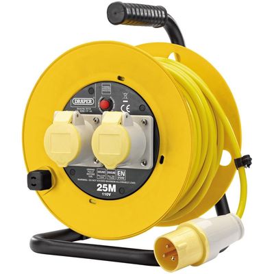 Draper 02124 110V Twin Extension Cable Reel 25M each