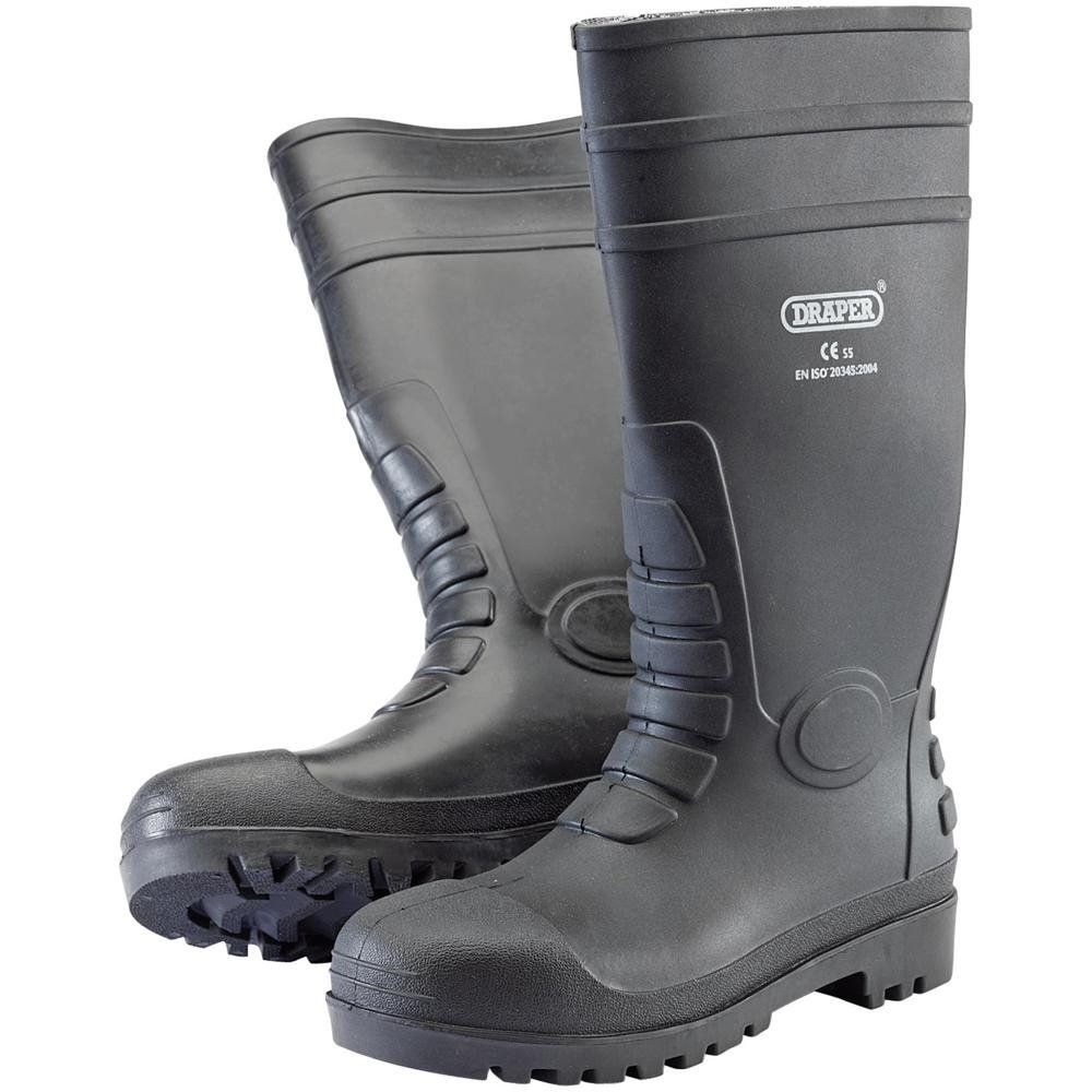Draper 02698 Safety Wellington Boots Size 8 S5 per pair - Image 1
