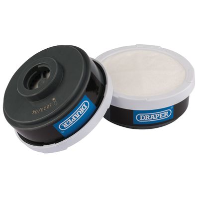 Draper 03030 Spare A1P2 Filters (2) For Combined Vapour And Dust Respirator 03030 each