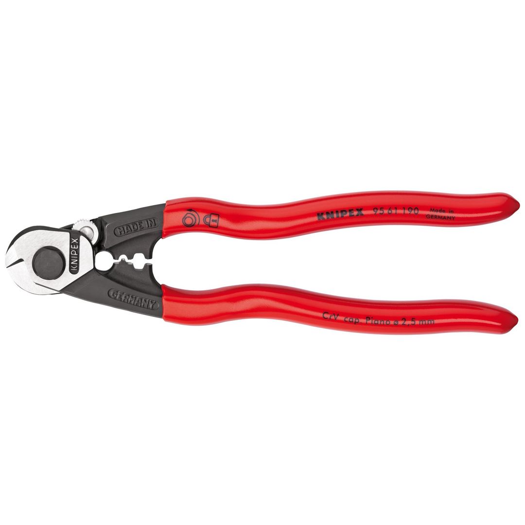 Knipex 03047 Forged Wire Rope Cutters 190Mm each - Image 1
