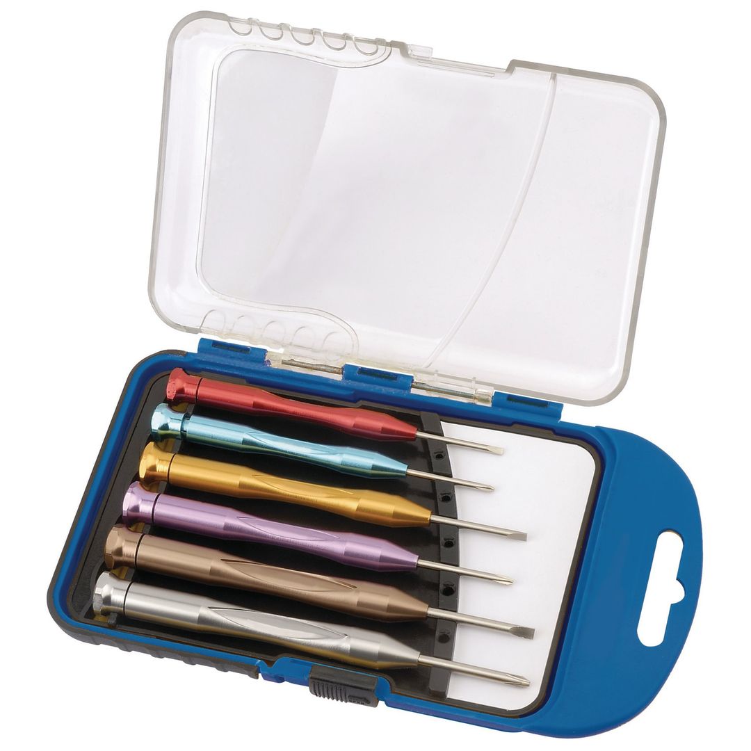 Draper Expert 03266 Precision Screwdriver Set 3 X Plain Slot 3 X Cross Slot (6 Piece) per set - Image 1
