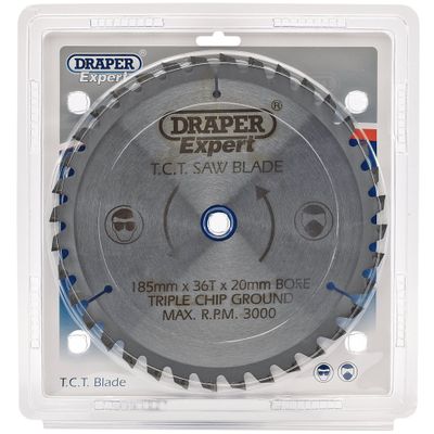 Draper Expert 03637 Expert Tct Saw Blade 185 X 20Mm 36T each
