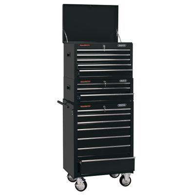 Draper Expert 04594 Combined Roller Cabinet And Tool Chest 15 Drawer 26in Black each