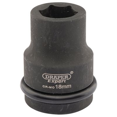 Draper Expert 04999 Expert Hi-Torq® 6 Point Impact Socket 3/4in Sq. Dr. 18Mm each