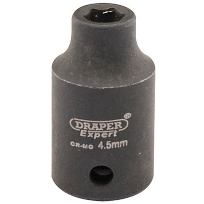 Draper Expert 05003 Expert Hi-Torq® 6 Point Impact Socket 1/4in Sq. Dr. 4.5Mm each