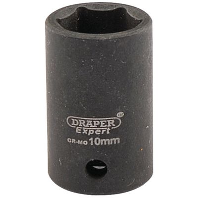 Draper Expert 05014 Expert Hi-Torq® 6 Point Impact Socket 1/4in Sq. Dr. 10Mm each