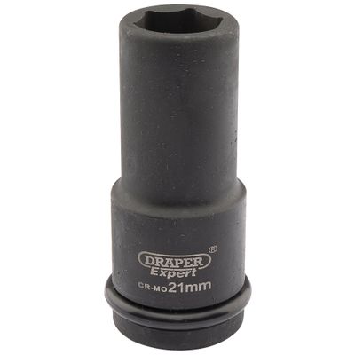 Draper Expert 05053 Expert Hi-Torq® 6 Point Deep Impact Socket 3/4in Sq. Dr. 21Mm each
