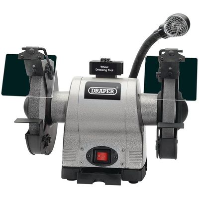 Draper 05097 Heavy Duty Bench Grinder With Worklight 200Mm 550W each