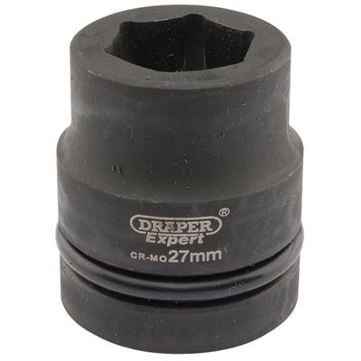 Draper Expert 05108 Expert Hi-Torq® 6 Point Impact Socket 1in Sq. Dr. 27Mm each