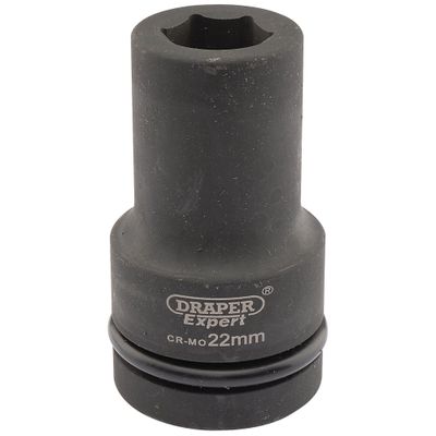 Draper Expert 05137 Expert Hi-Torq® 6 Point Deep Impact Socket 1in Sq. Dr. 22Mm each