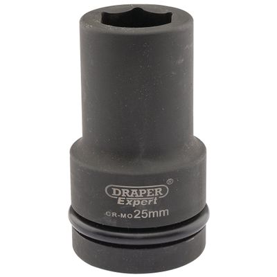Draper Expert 05140 Expert Hi-Torq® 6 Point Deep Impact Socket 1in Sq. Dr. 25Mm each