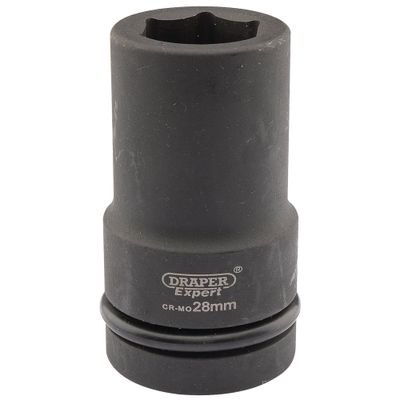 Draper Expert 05143 Expert Hi-Torq® 6 Point Deep Impact Socket 1in Sq. Dr. 28Mm each