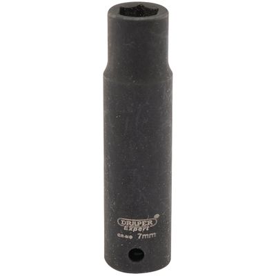 Draper Expert 05185 Expert Hi-Torq® 6 Point Deep Impact Socket 1/4in Sq. Dr. 7Mm each