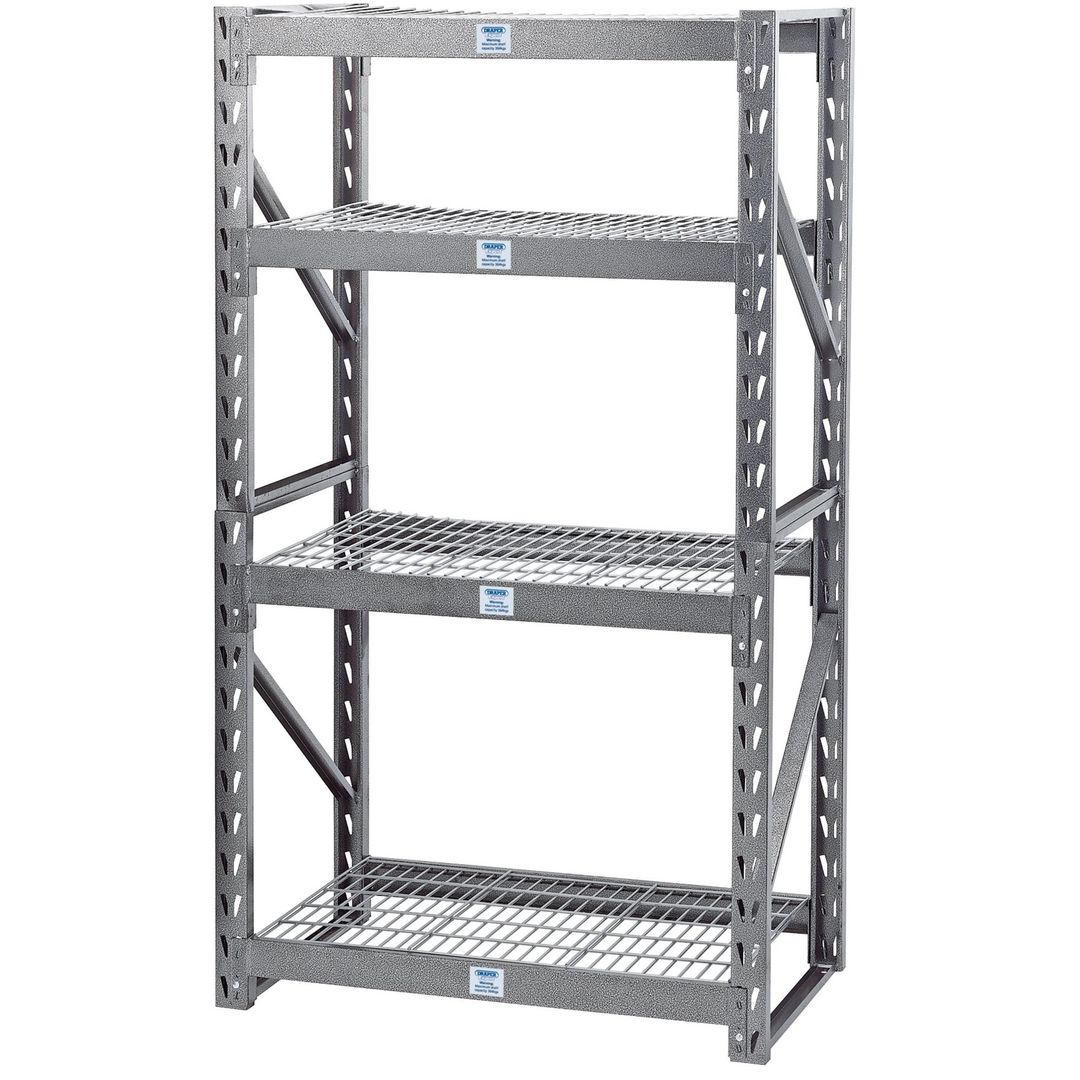 Draper Expert 05230 Expert Heavy Duty Steel 4 Shelving Unit 1040 X 610 X 1830Mm each - Image 1