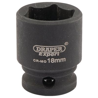 Draper Expert 06878 Expert Hi-Torq® 6 Point Impact Socket 3/8in Sq. Dr. 18Mm each