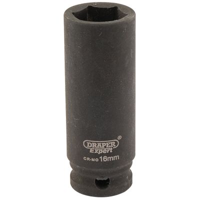 Draper Expert 06889 Expert Hi-Torq® 6 Point Deep Impact Socket 3/8in Sq. Dr. 16Mm each