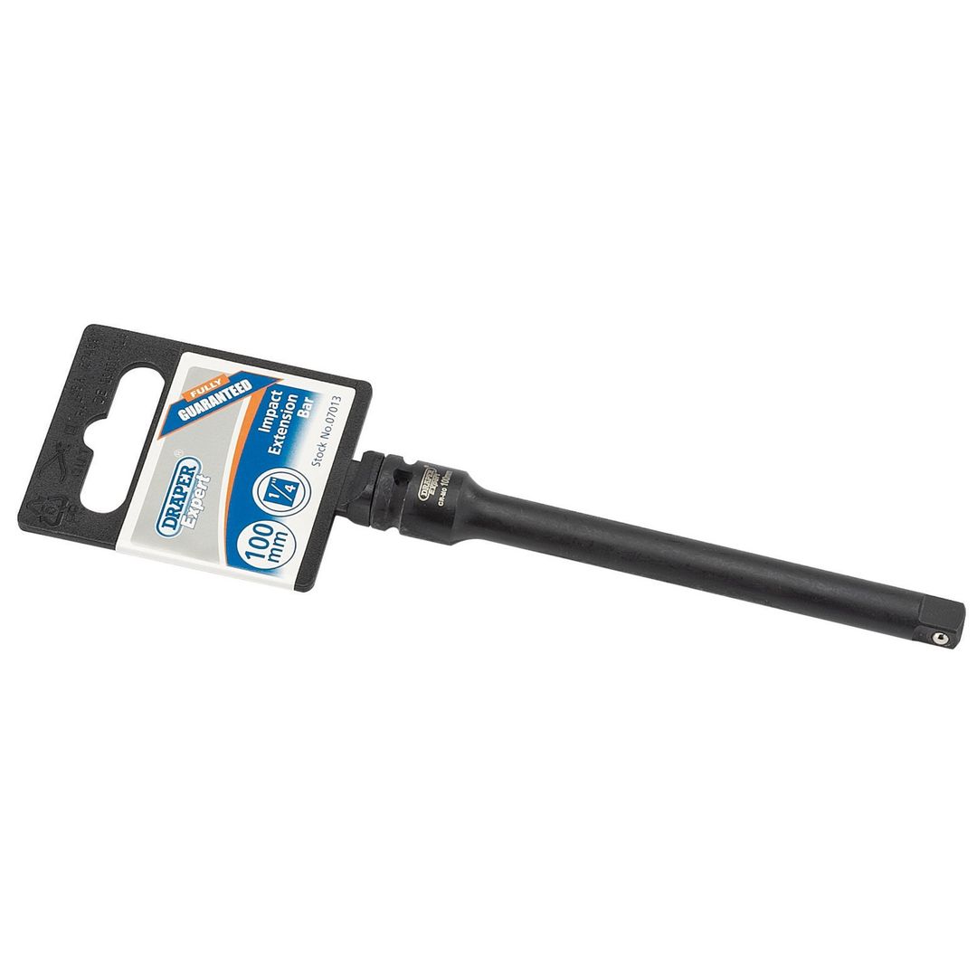 Draper Expert 07013 Expert Impact Extension Bar 1/4in Sq. Dr. 100Mm each - Image 1