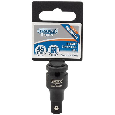 Draper Expert 07015 Expert Impact Extension Bar 3/8in Sq. Dr. 45Mm each
