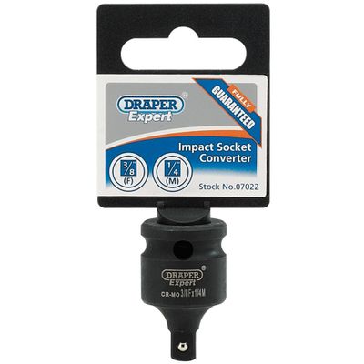 Draper Expert 07022 Expert Impact Socket Converter 3/8in(F) X 1/4in(M) each