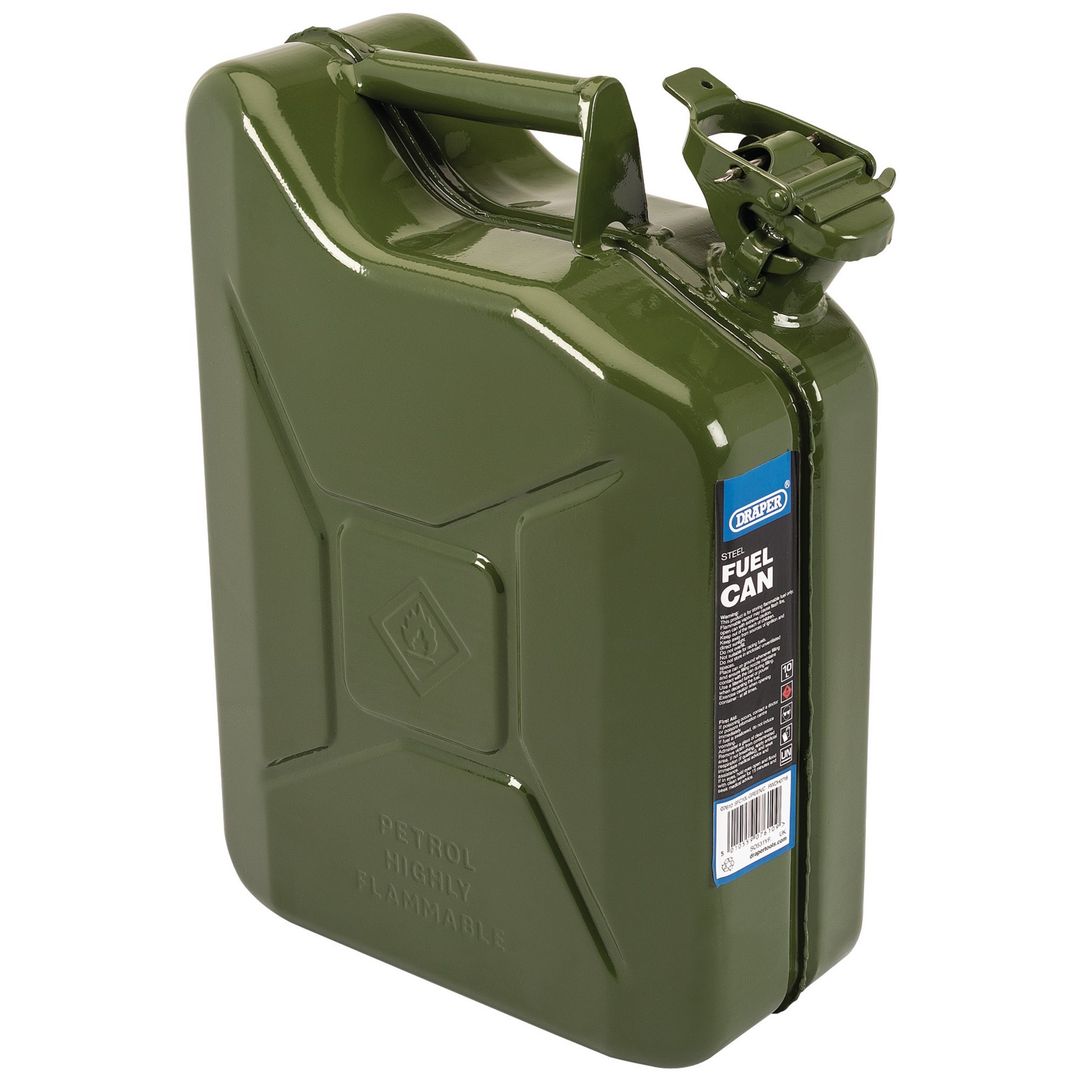 Draper 07610 Steel Fuel Can 10L Green each - Image 1