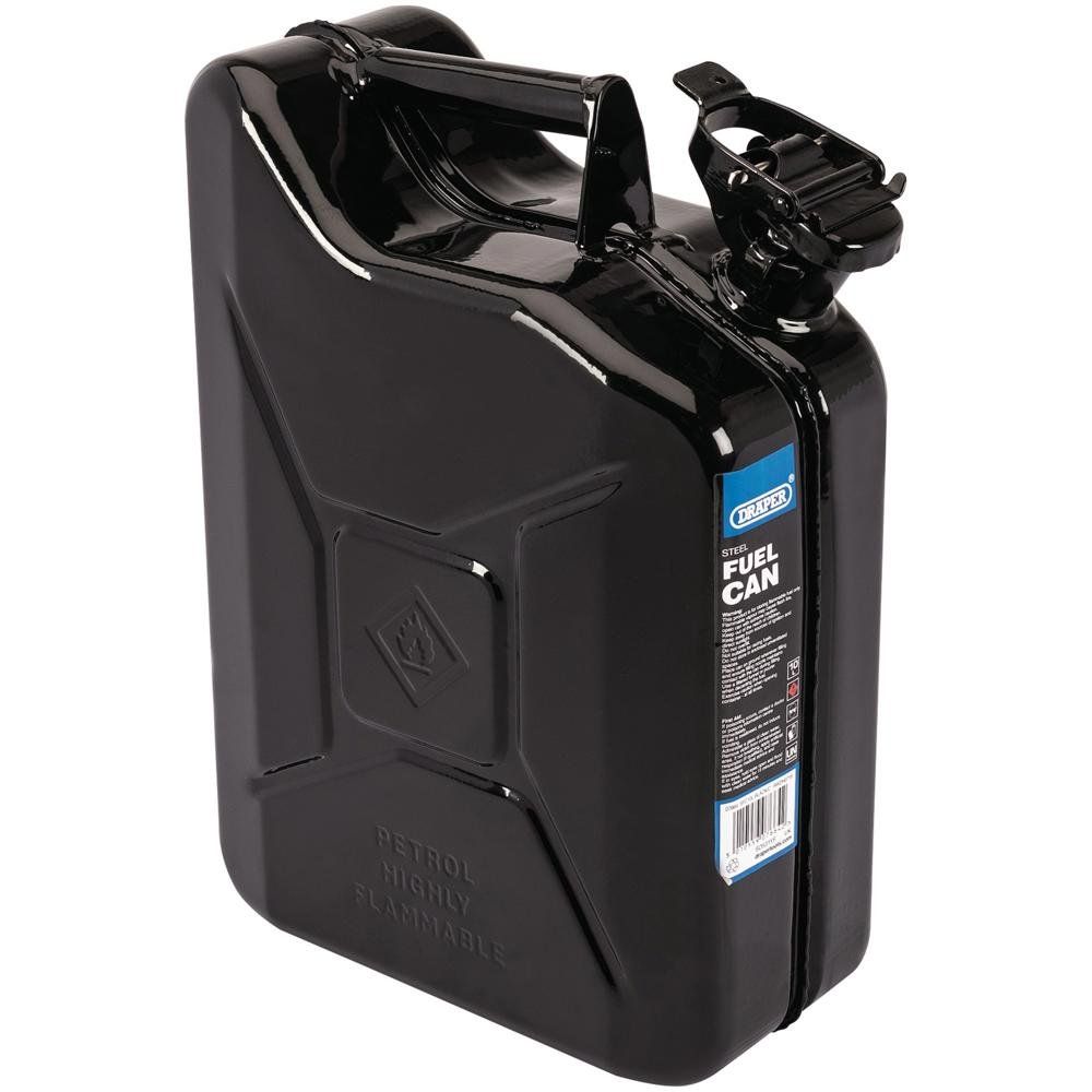 Draper 07664 Steel Fuel Can 10L Black each - Image 1